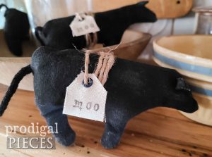 Handmade Black Cow Farmhouse Bowl Filler by Prodigal Pieces | shop.prodigalpieces.com