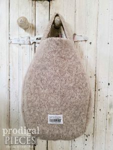 Back of Brown with White Trim Hanging Basket | shop.prodigalpieces.com #prodigalpieces