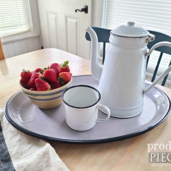 Dark Gray Antique Oval Enamelware Platter available at Prodigal Pieces | shop.prodigalpieces.com #prodigalpieces #shopping #antique #farmhouse
