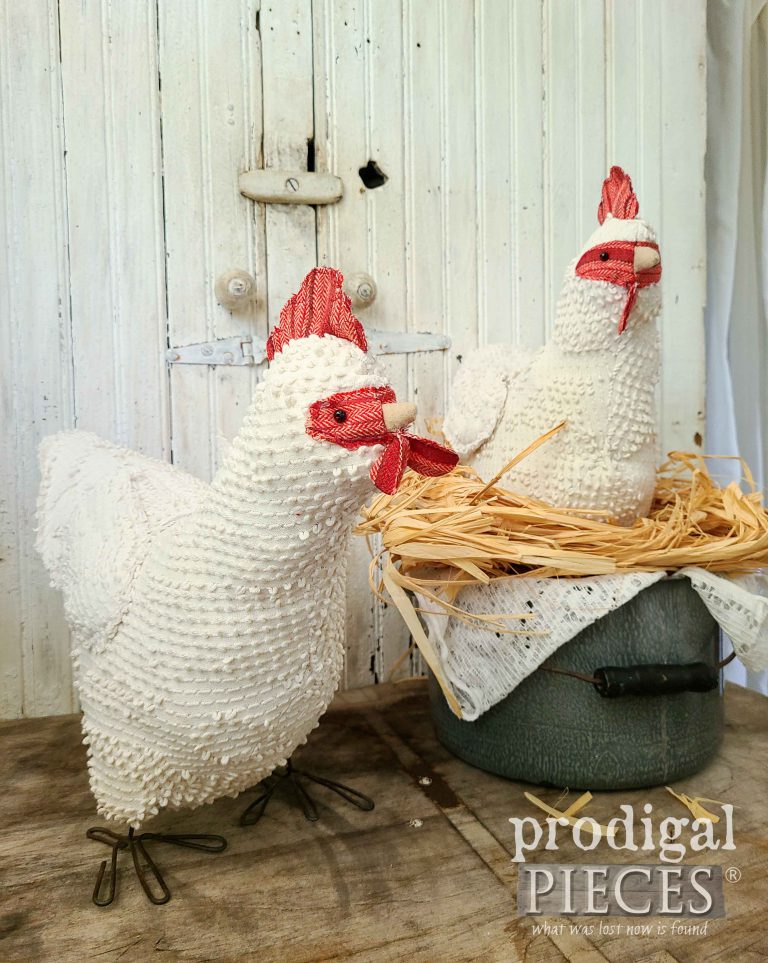 DIY Chenille Chicken by Larissa of Prodigal Pieces | shop.prodigalpieces.com #prodigalpieces