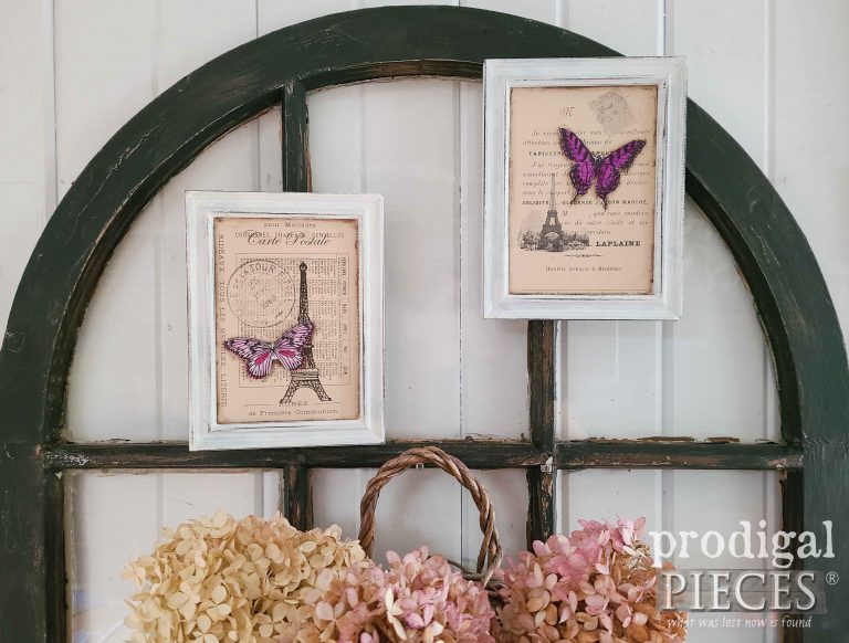 DIY French Butterfly Wall Art by Larissa of Prodigal Pieces | shop.prodigalpieces.com #prodigalpieces #handmade