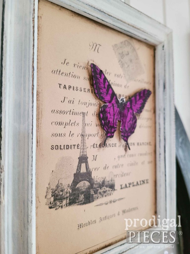 Side View of Purple Butterfly Wall Art | shop.prodigalpieces.com