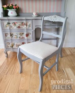 Vintage French Stripe Chair | shop.prodigalpieces.com #prodigalpieces