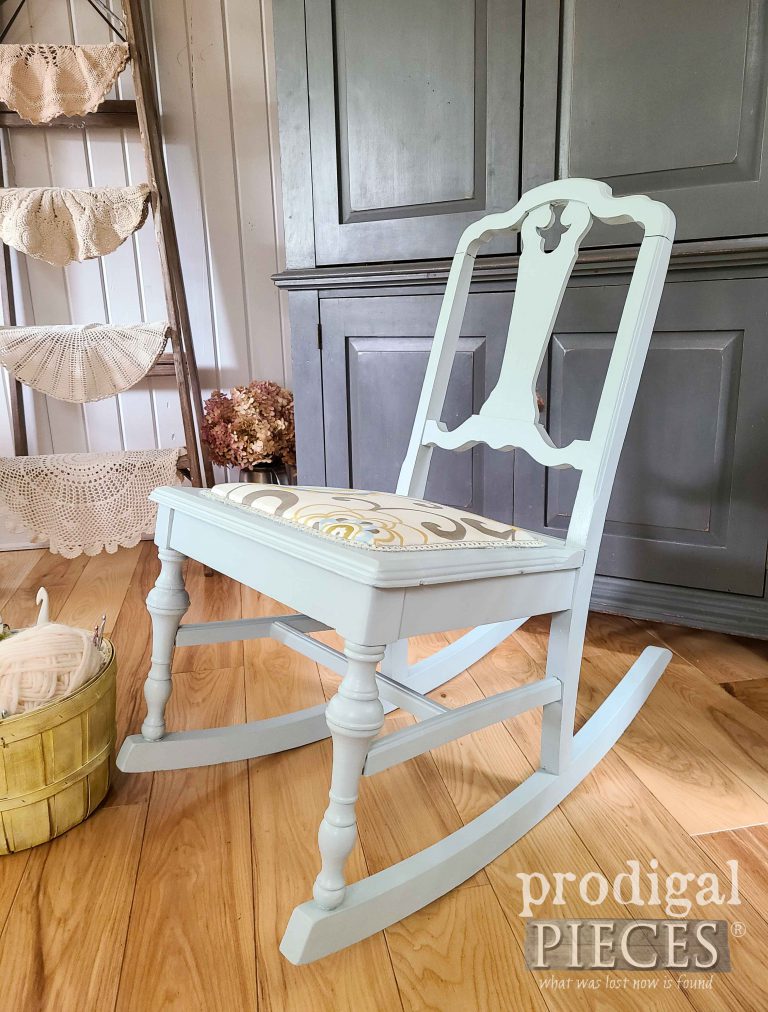 Side View of Antique Sewing Rocking Chair by Prodigal Pieces | shop.prodigalpieces.com #prodigalpieces