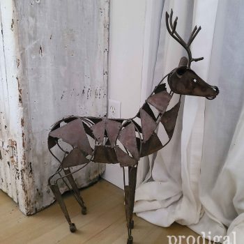 Rustic Metal Reindeer Sculpture available at Prodigal Pieces | shop.prodigalpieces.com #prodigalpieces #shopping #christmas
