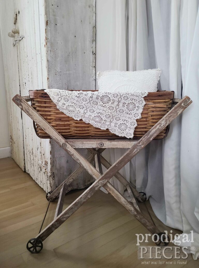 Antique Laundry Basket Cart available at Prodigal Pieces | shop.prodigalpieces.com #prodigalpieces #shopping #antique