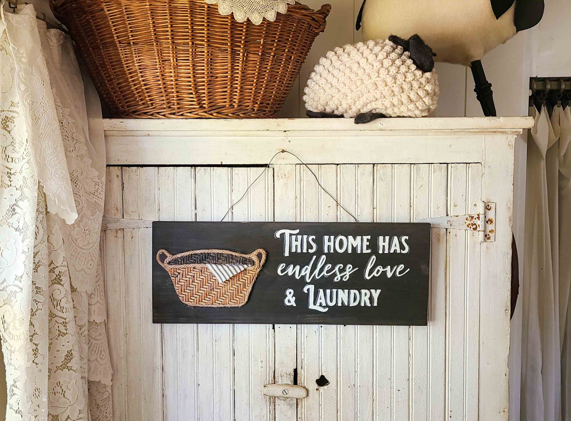 DIY Farmhouse Laundry Sign available at Prodigal Pieces | shop.prodigalpieces.com #prodigalpieces #shopping #farmhouse