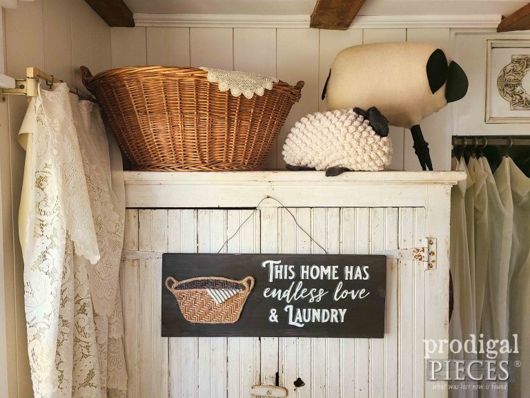 Farmhouse Chic Laundry Sign | shop.prodigalpieces.com #prodigalpieces
