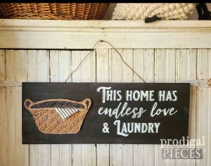 Hand-Painted Laundry Sign | shop.prodigalpieces.com #prodigalpieces