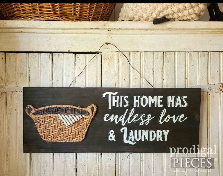 Hand-Painted Laundry Sign | shop.prodigalpieces.com #prodigalpieces