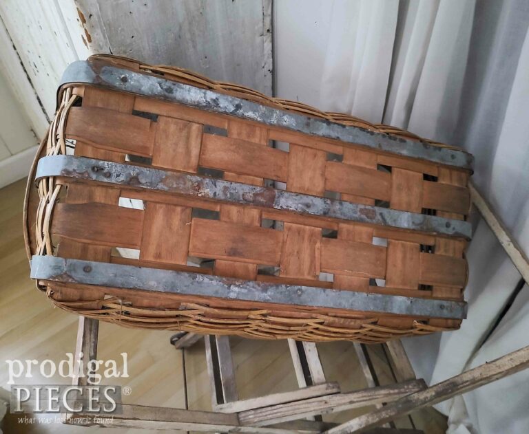 Antique Laundry Basket Bottom | shop.prodigalpieces.com #prodigalpieces