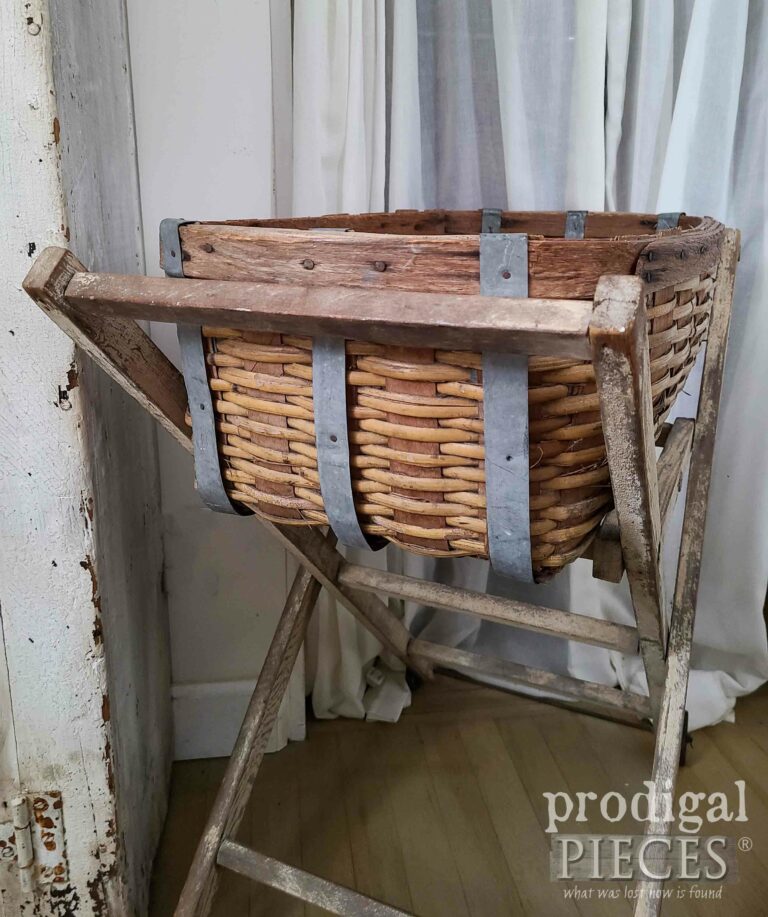 Antique Laundry Basket Cart End | shop.prodigalpieces.com #prodigalpeices