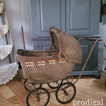 Antique Wicker Baby Carriage available at Prodigal Pieces | shop.prodigalpieces.com #prodigalpieces #shopping #antique
