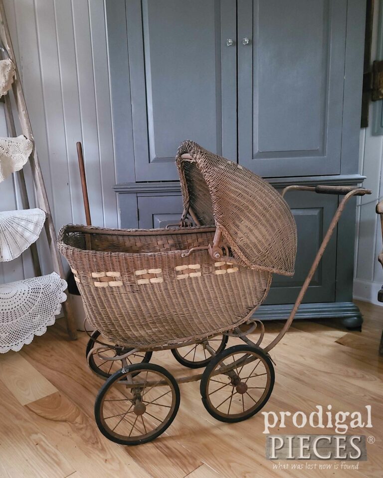 Antique Wicker Baby Carriage available at Prodigal Pieces | shop.prodigalpieces.com #prodigalpieces #shopping #antique