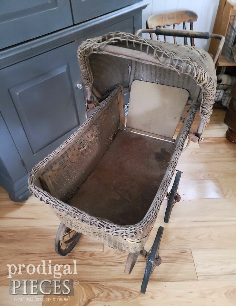 Antique Baby Carriage Interior | shop.prodigalpieces.com #prodigalpieces