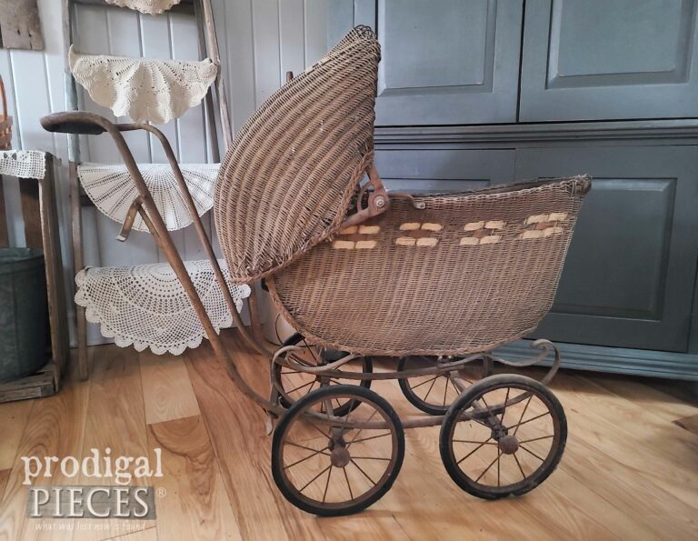Left Side Antique Baby Carriage Pram | shop.prodigalpieces.com #prodigalpieces