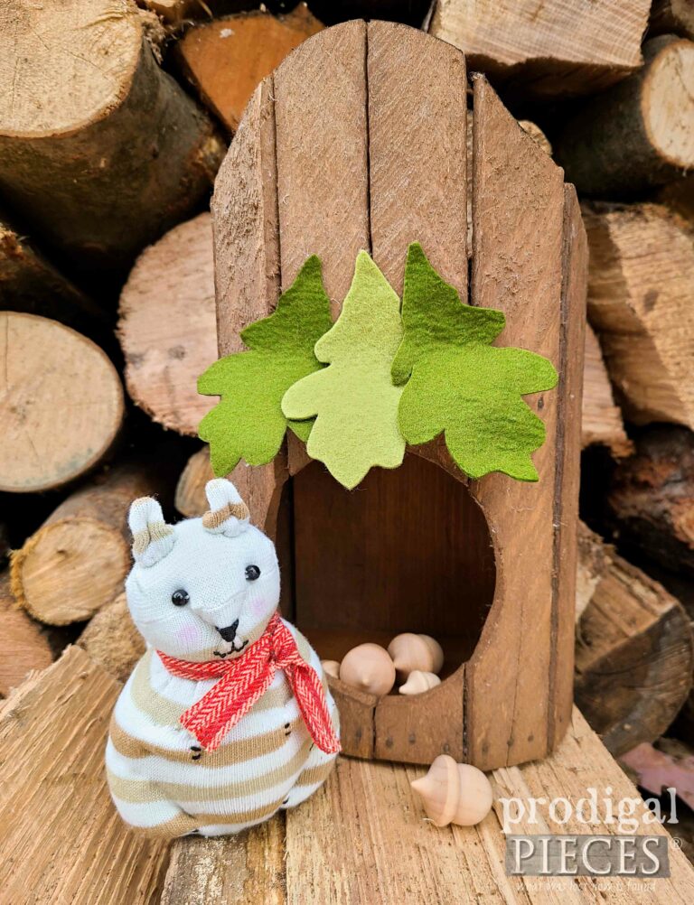 Pretend Handmade Squirrel & Treehouse Set available at Prodigal Pieces | shop.prodigalpieces.com #prodigalpieces #handmade #shopping #toys