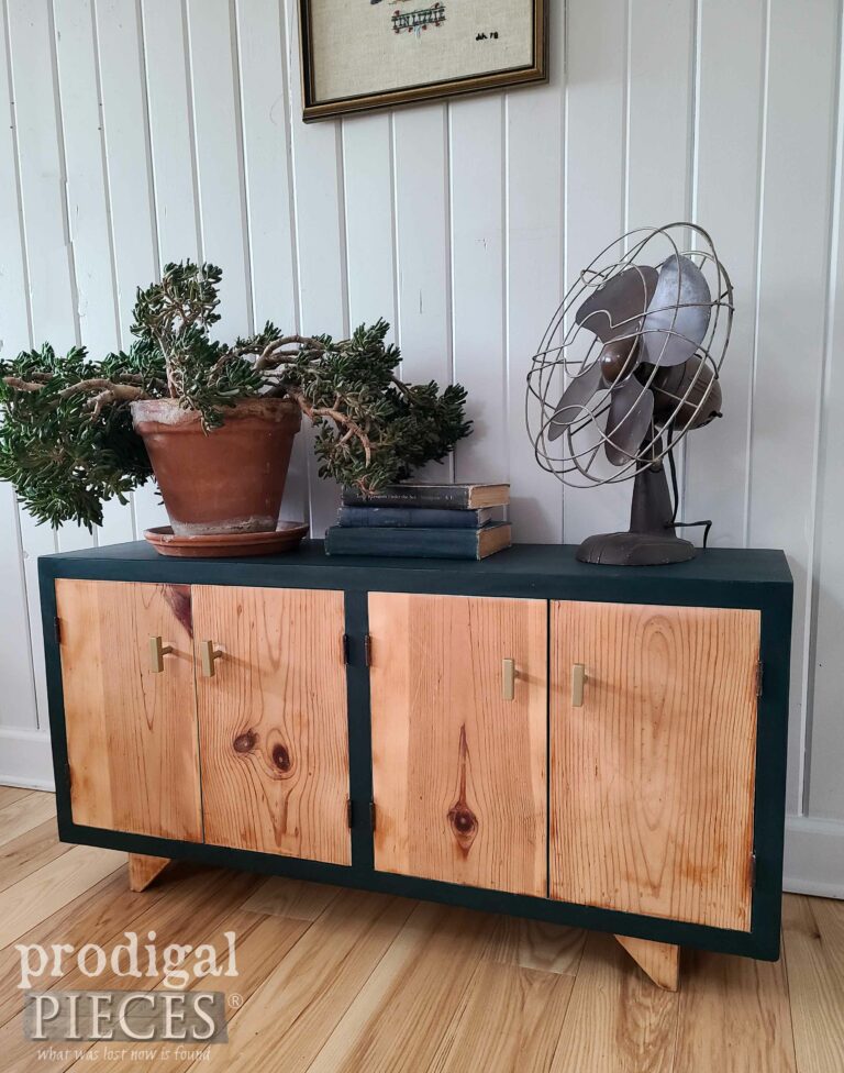 Green and Wood Console Cabinet | shop.prodigalpieces.com #prodigalpieces