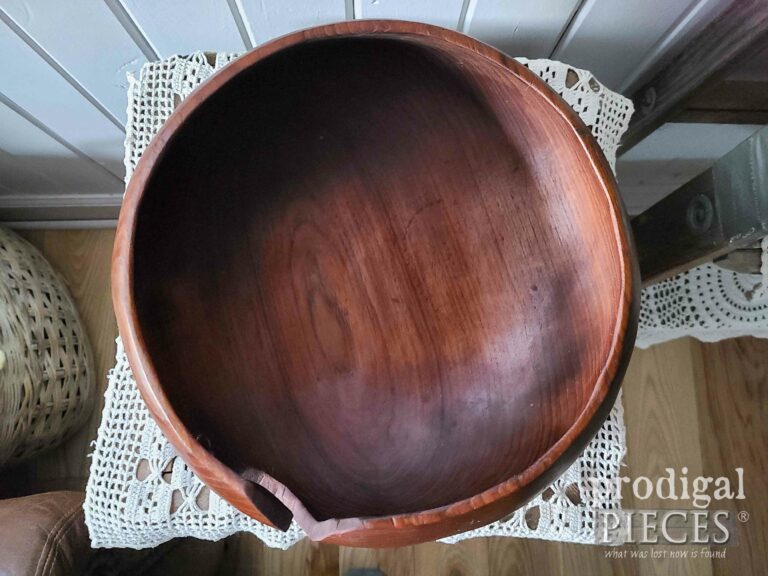 Inside Wooden Yarn Bowl | shop.prodigalpieces.com #prodigalpieces