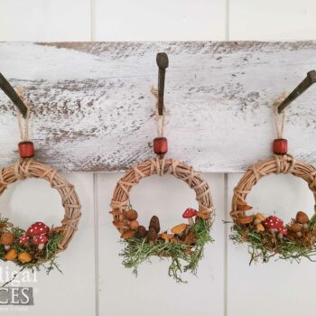 Spring Mini Wreath Set with Handmade Mushrooms available at Prodigal Pieces | shop.prodigalpieces.com #prodigalpieces