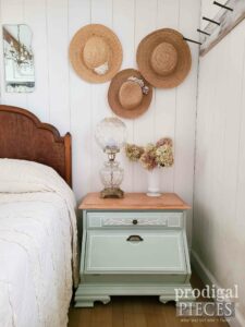Farmhouse Vintage Side Table Nightstand Available at Prodigal Pieces | shop.prodigalpieces.com #prodigalpieces