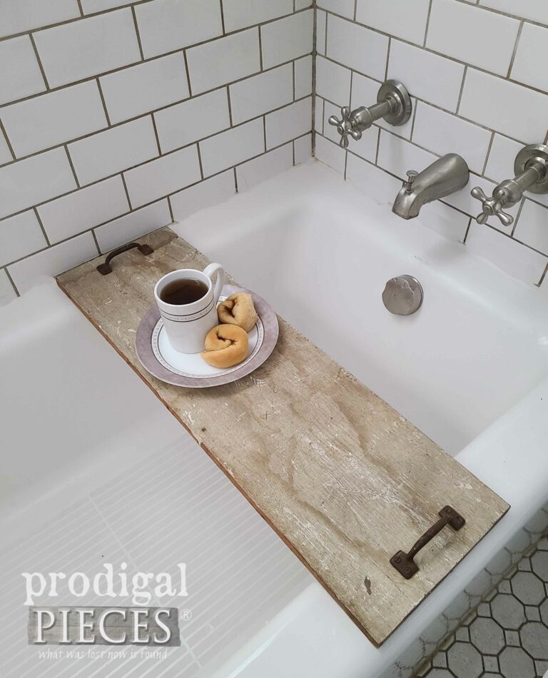 Reclaimed Farmhouse Bathtub Tray available at Prodigal Pieces | shop.prodigalpieces.com #prodigalpieces
