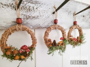 Set of Woodland Theme Mushroom Wreaths | shop.prodigalpieces.com #prodigalpieces