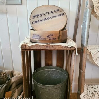 Antique Cheese Box for Farmhouse Decor available at Prodigal Pieces | shop.prodigalpieces.com #prodigalpieces #shopping