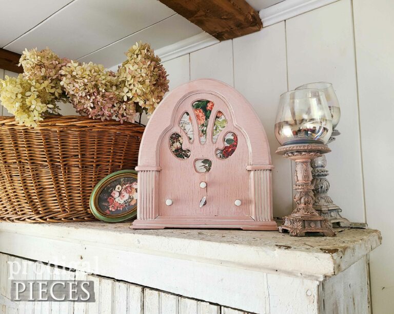 Upcycled Pink Antique Radio Music Box Light available at Prodigal Pieces | shop.prodigalpieces.com #prodigalpieces #antique #shopping