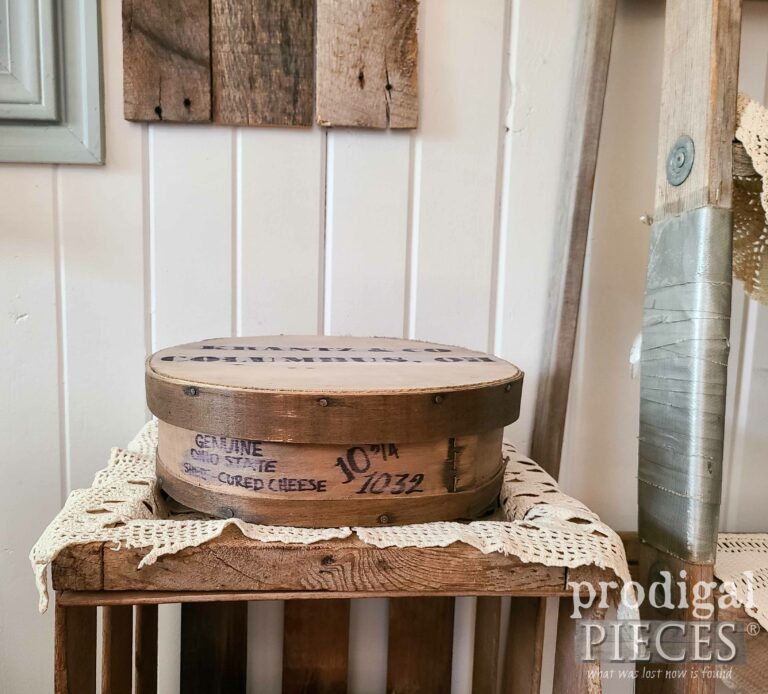 Farmhouse Cheese Box Decor | shop.prodigalpieces.com #prodigalpieces