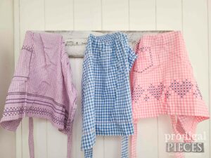 Set of 20 Vintage Aprons - Handmade, Embroidered, Gingham | available at Prodigal Pieces | prodigalpieces.com #prodigalpieces