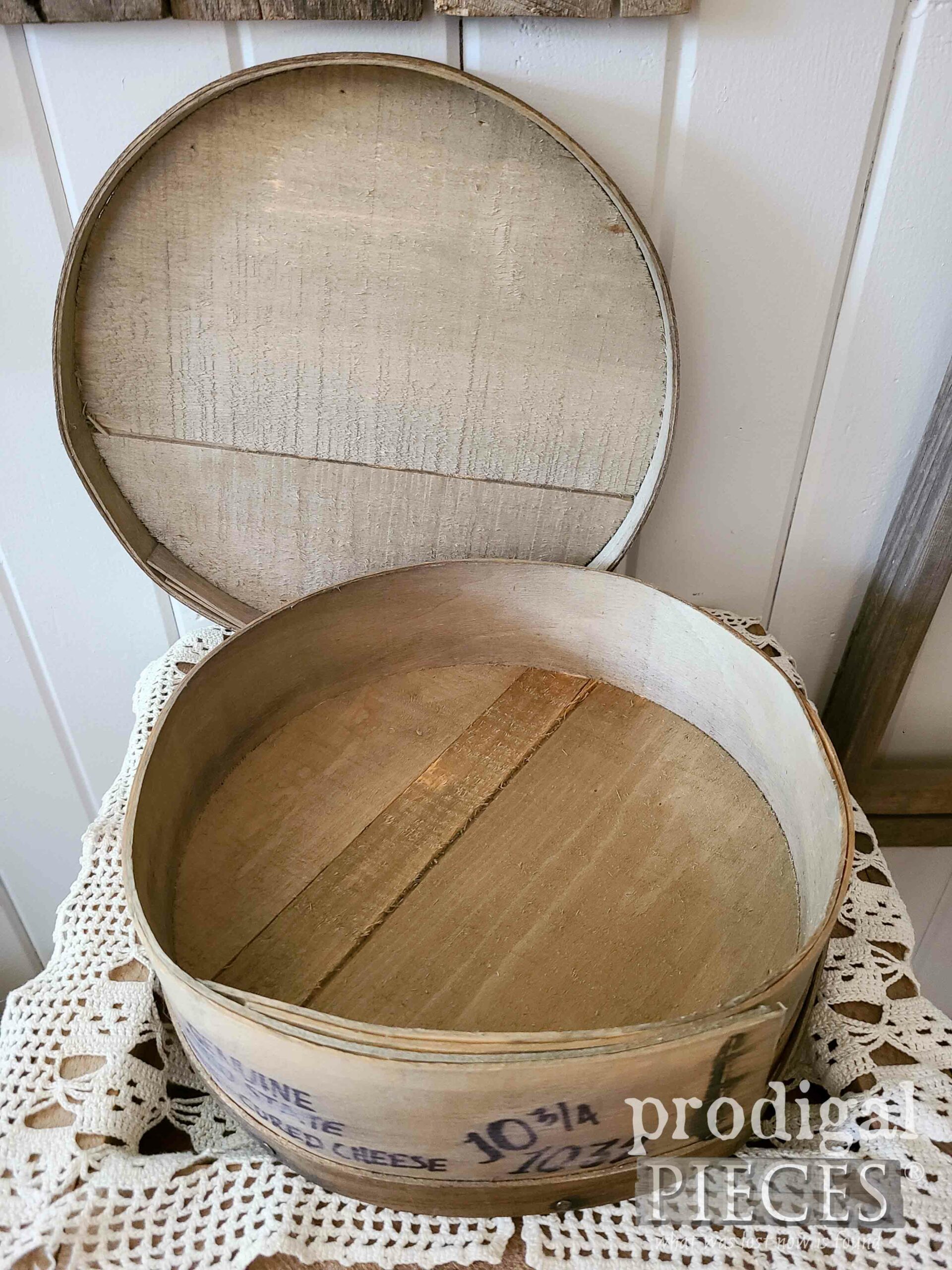 Rustic Stained Antique Cheese Box | shop.prodigalpieces.com #prodigalpieces