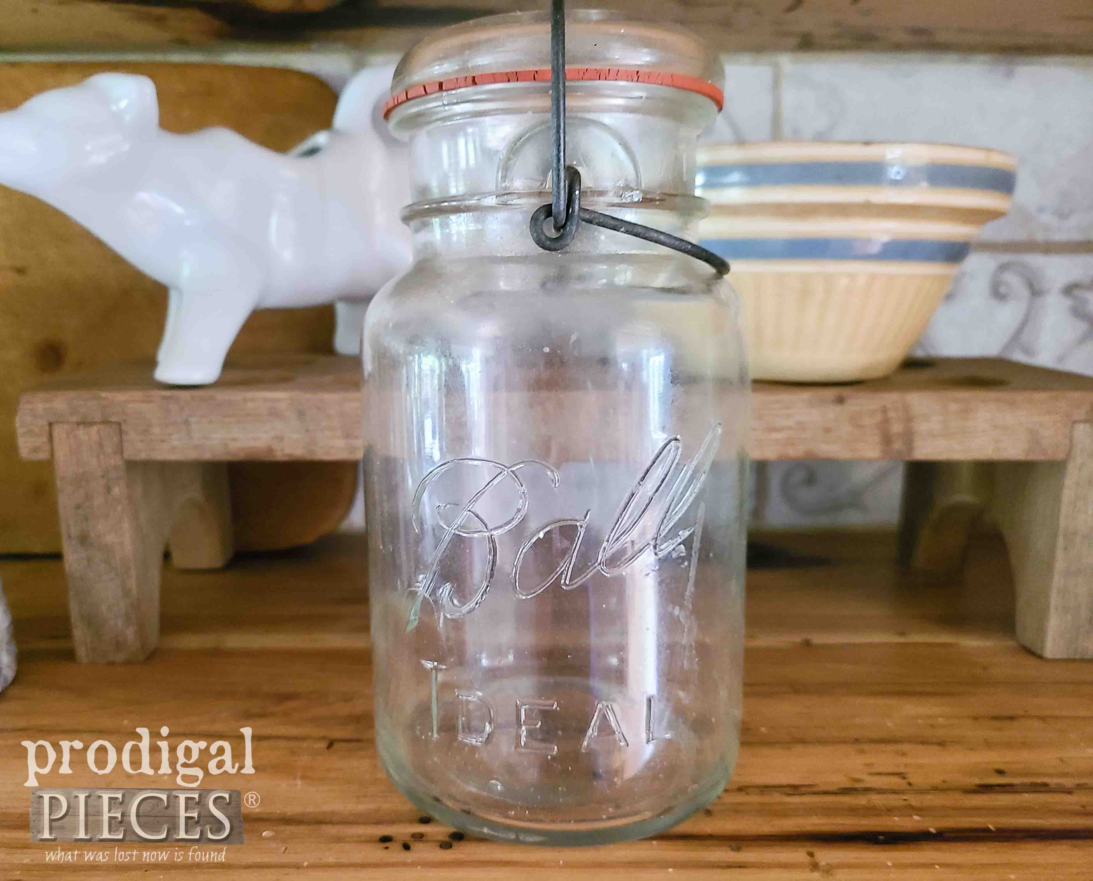 Antique Quart Clear Ball Jar Ideal available at Prodigal Pieces | shop.prodigalpieces.com #prodigalpieces