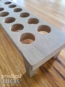 Closeup Reclaimed Wood Stand | shop.prodigalpieces.com #prodigalpieces