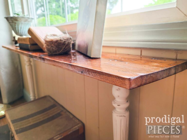 Closeup of Reclaimed Wood Table | shop.prodigalpieces.com #prodigalpieces