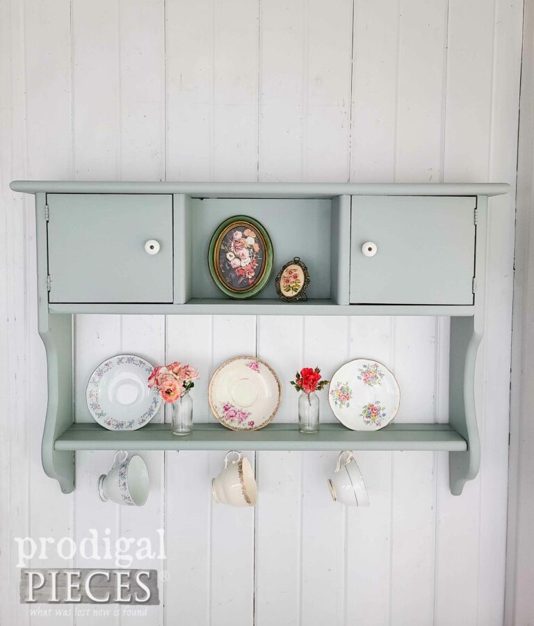 Cottage Style Vintage Cubby Shelf | shop.prodigalpieces.com #prodigalpieces