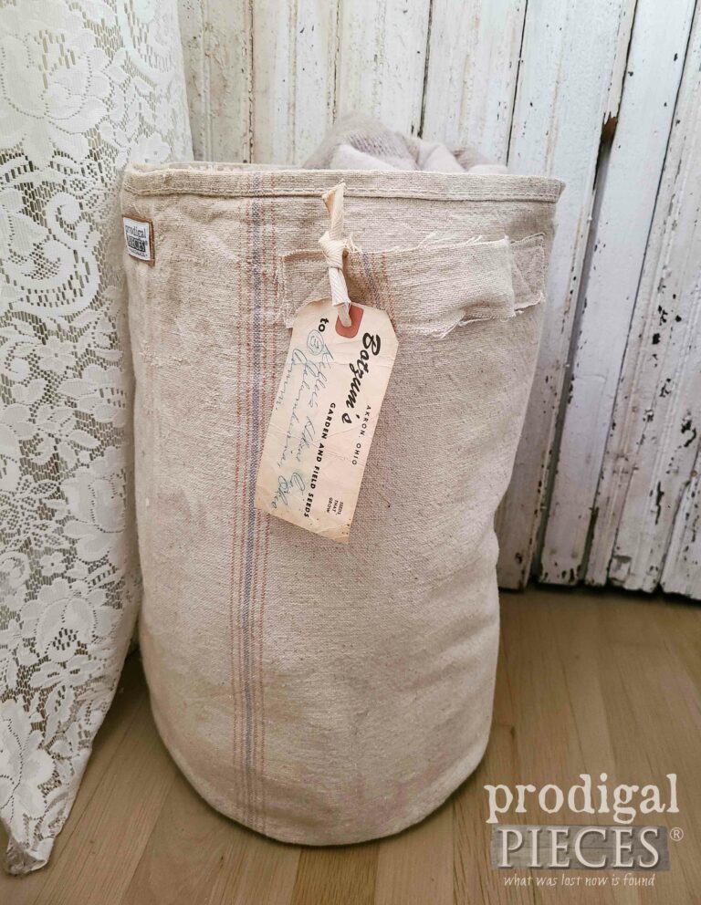 Antique Feed Bag with Tag | shop.prodigalpieces.com #prodigalpieces