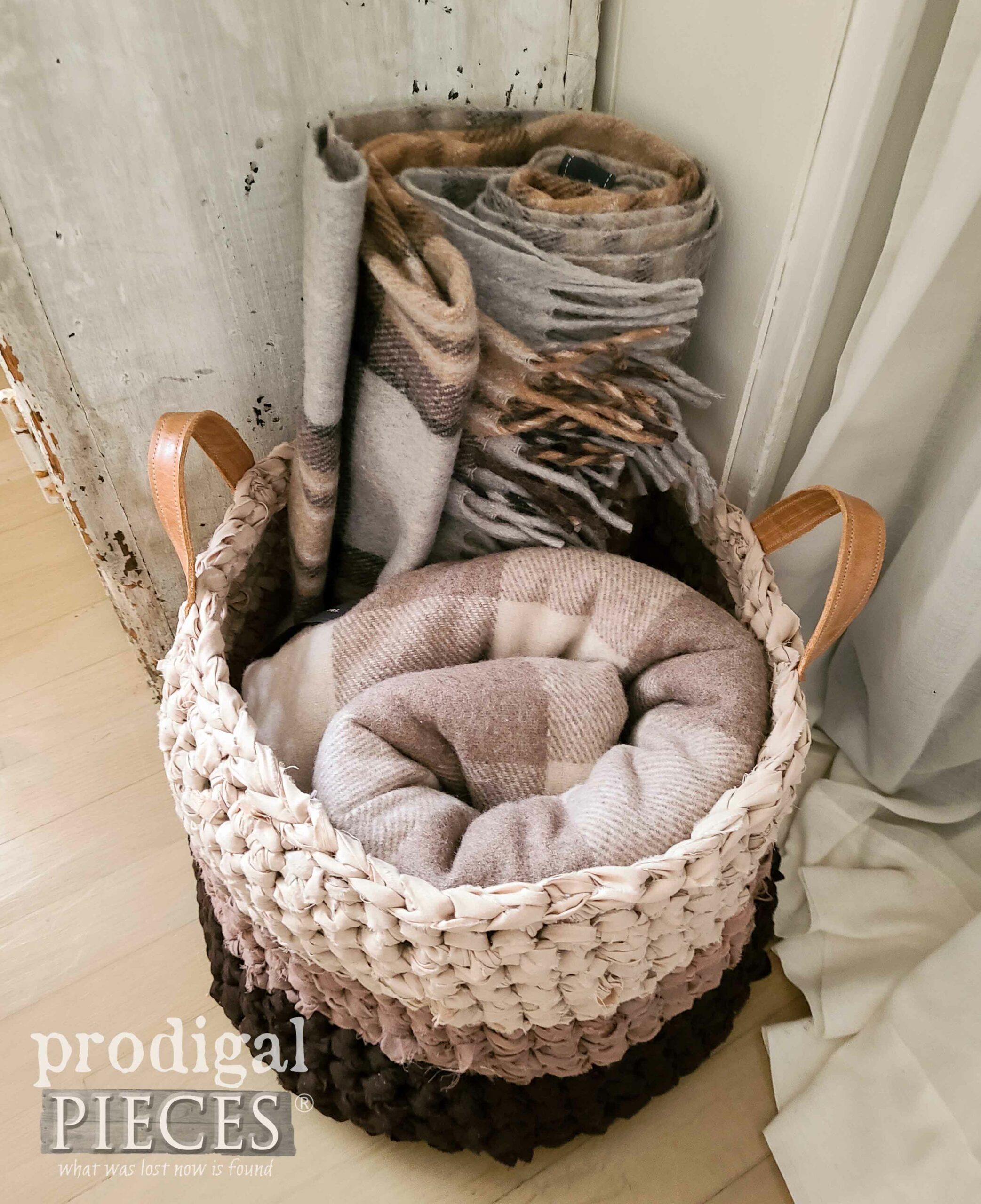 Top View Crochet Basket | shop.prodigalpieces.com #prodigalpieces