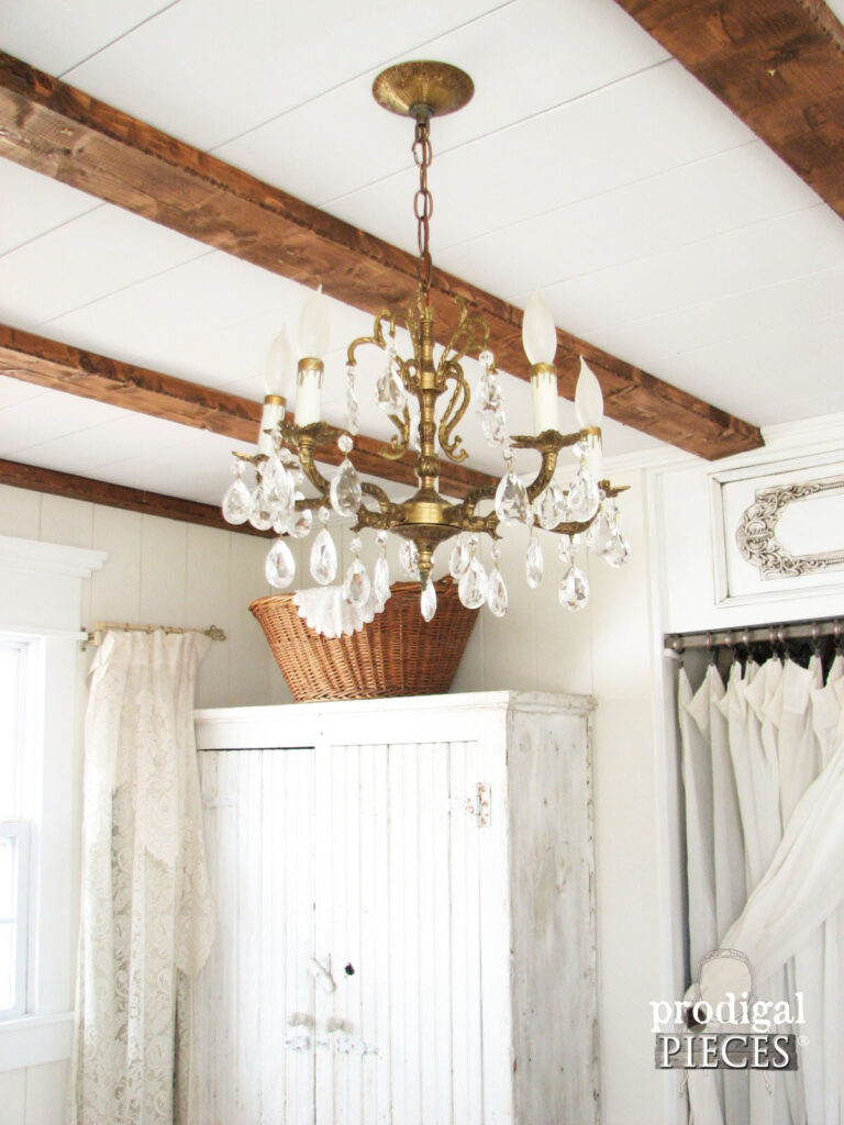 Antique Brass Chandelier with Crystals - Set of 2 available at Prodigal Pieces | shop.prodigalpieces.com #prodigalpieces