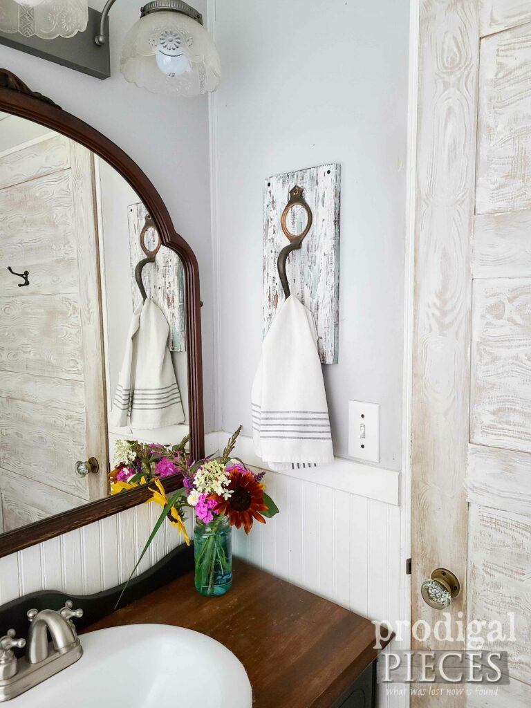 Farmhouse Upcycled Towel Holder available at Prodigal Pieces | shop.prodigalpieces.com #prodigalpieces