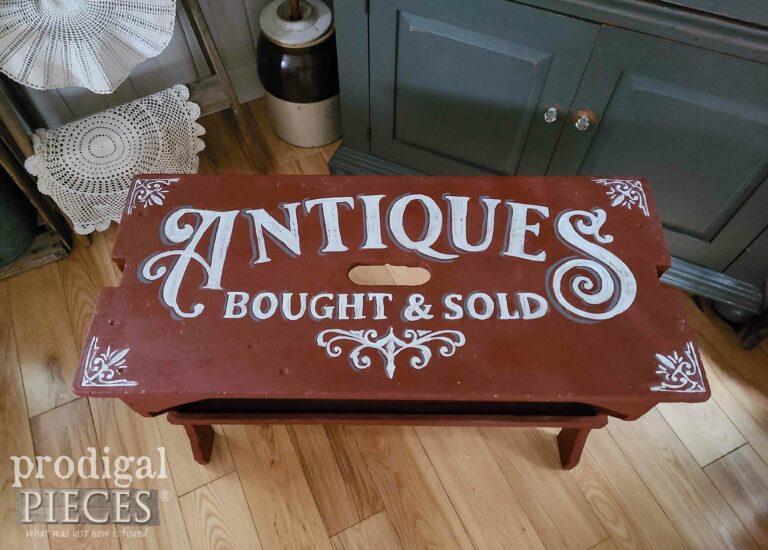 Antique Bought & Sold Bench | shop.prodigalpieces.com #prodigalpieces