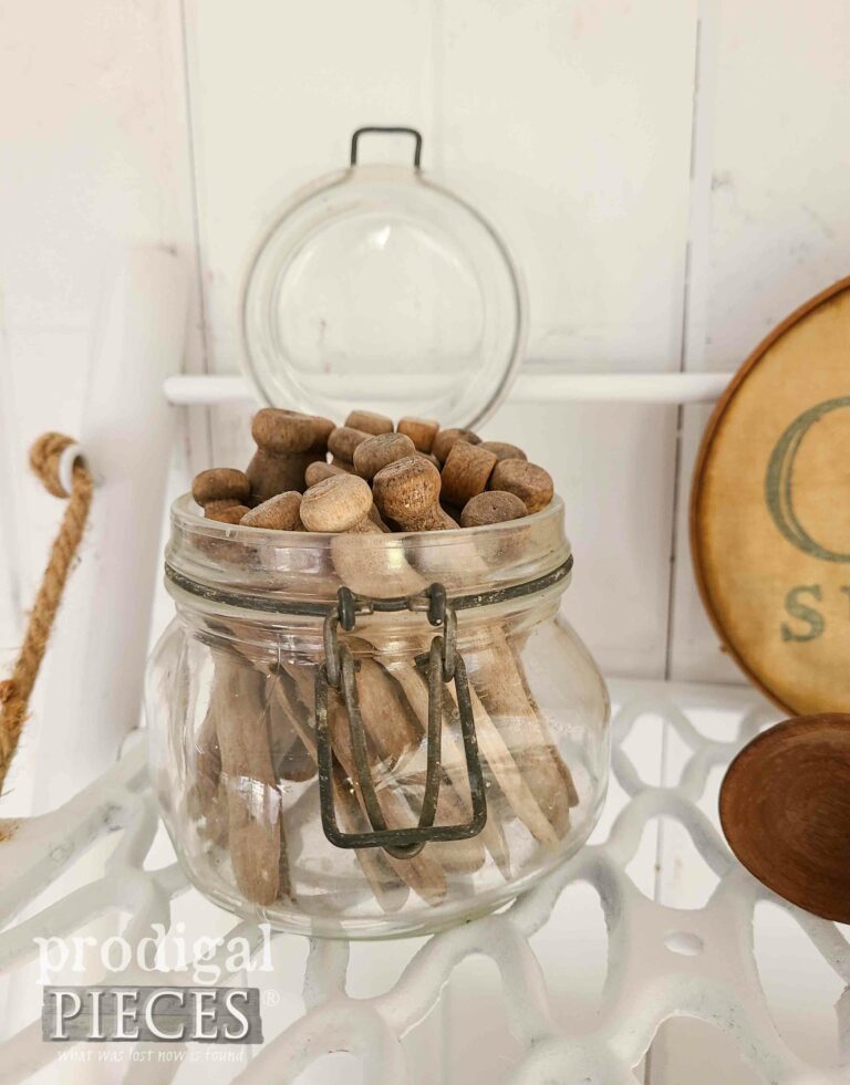 Antique Clothespins Jar available at Prodigal Pieces | shop.prodigalpieces.com #prodigalpieces