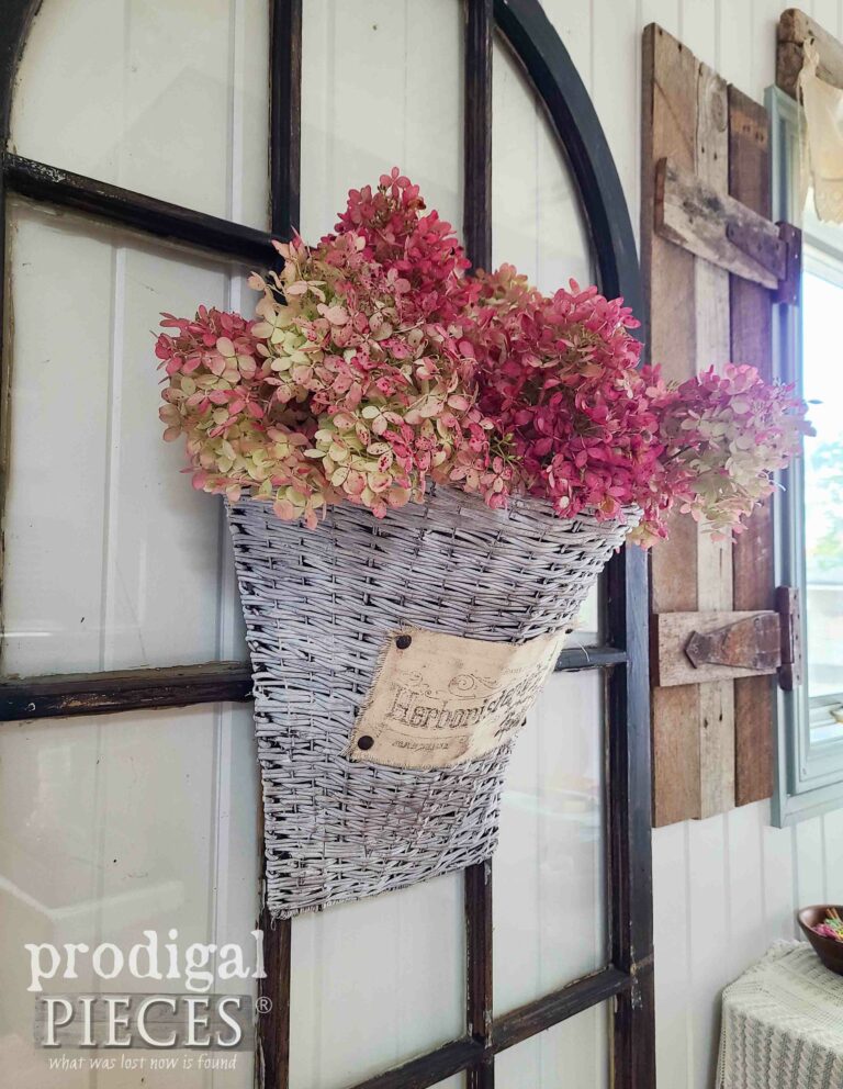 Farmhouse Flower Basket | shop.prodigalpieces.com #prodigalpieces