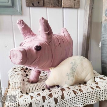 Farmhouse Fabric Pig Sculpture available at Prodigal Pieces | shop.prodigalpieces.com #prodigalpieces