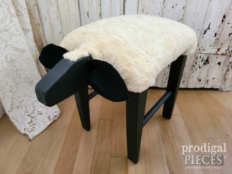 Farmhouse Sheep Stool Top | shop.prodigalpieces.com #prodigalpieces