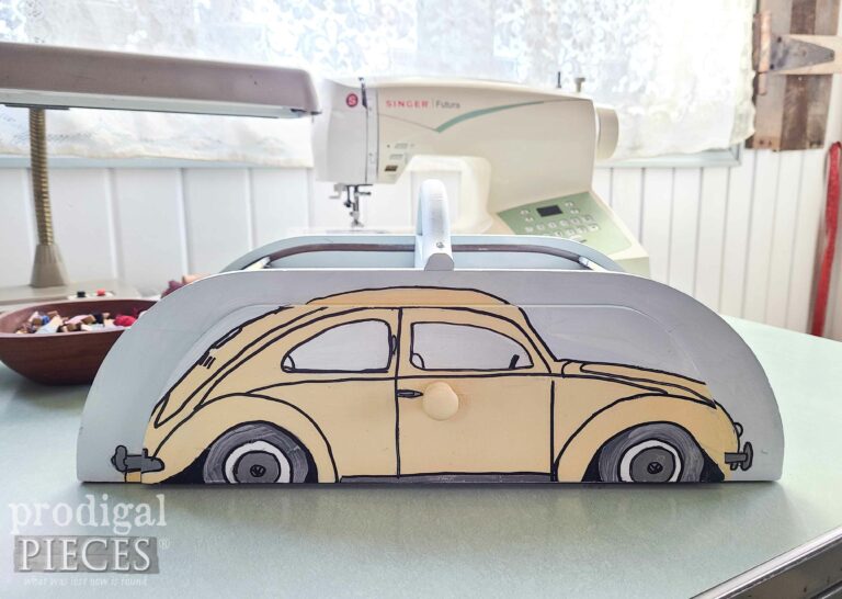 Yellow Volkswagen Vintage Sewing Box | shop.prodigalpieces.com #prodigalpieces