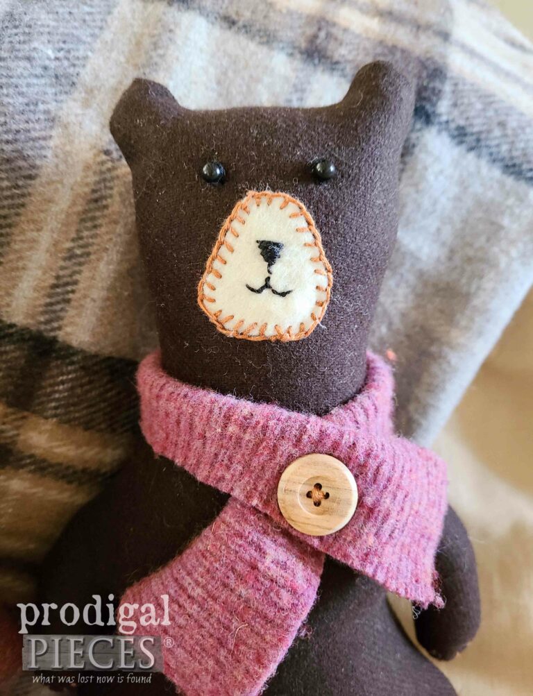 Dark Brown Wool Maribelle Bear | shop.prodigalpieces.com #prodigalpieces