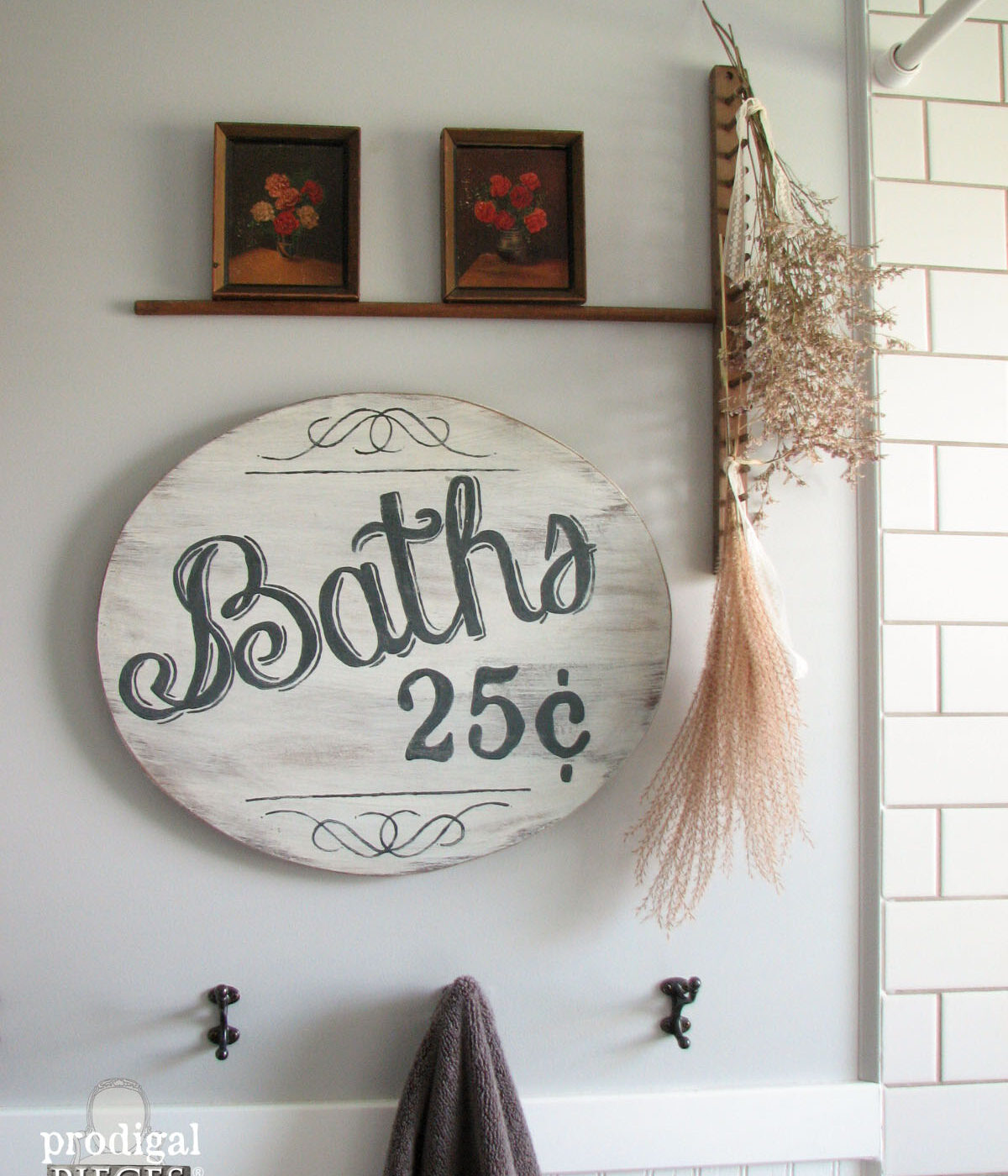 Hand-Painted Reclaimed Bath Sign available at Prodigal Pieces | shop.prodigalpieces.com #prodigalpieces
