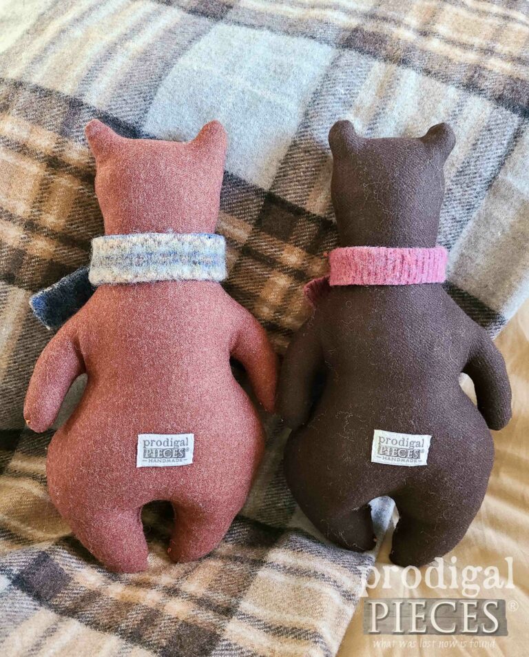 Handmade Wool Bear Backs | shop.prodigalpieces.com #prodigalpieces