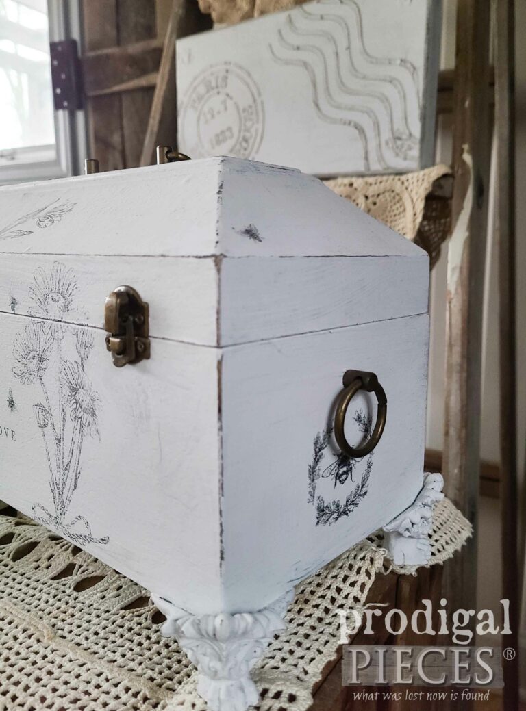 Decorated and Decoupaged Box | shop.prodigalpieces.com #prodigalpieces